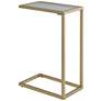 Thumbnail3 of Aggie 10" Wide Gold Metal C-Shaped Computer Tray Table more views