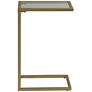 Thumbnail4 of Aggie 10" Wide Gold Metal C-Shaped Computer Tray Table more views