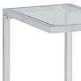3_Aggie 16" Wide Glass Top and Chrome Modern Computer Tray Table more views