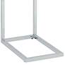 4_Aggie 16" Wide Glass Top and Chrome Modern Computer Tray Table more views