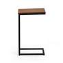 3_Aggie Black Base Chestnut Top C-Form Accent Table more views
