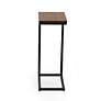4_Aggie Black Base Chestnut Top C-Form Accent Table more views