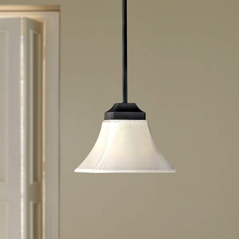 Image 1 Agilis One-Light 7 3/4" Wide White Glass Mini Pendant