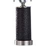 Aglona Pedestal 32" Modern Textured Coal Black Table Lamp