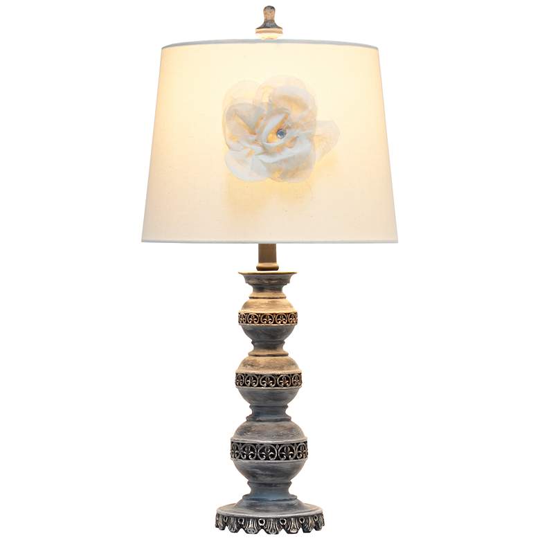 Image 6 Agnes 25 1/2" Aged Bronze Stacked Ball Flower Shade Table Lamp more views