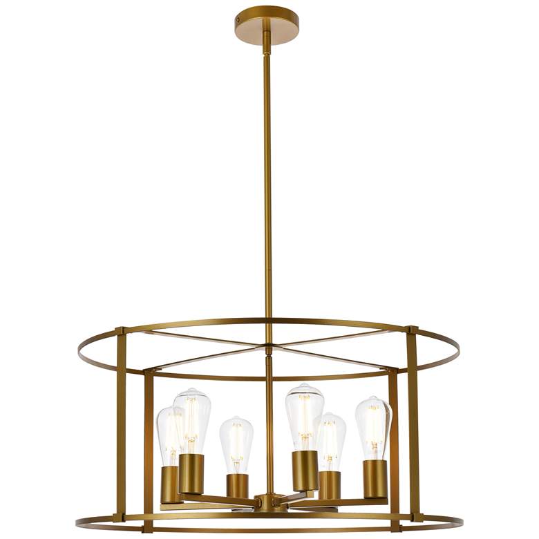Image 1 Agnys 6 Lts Pendant In Brass