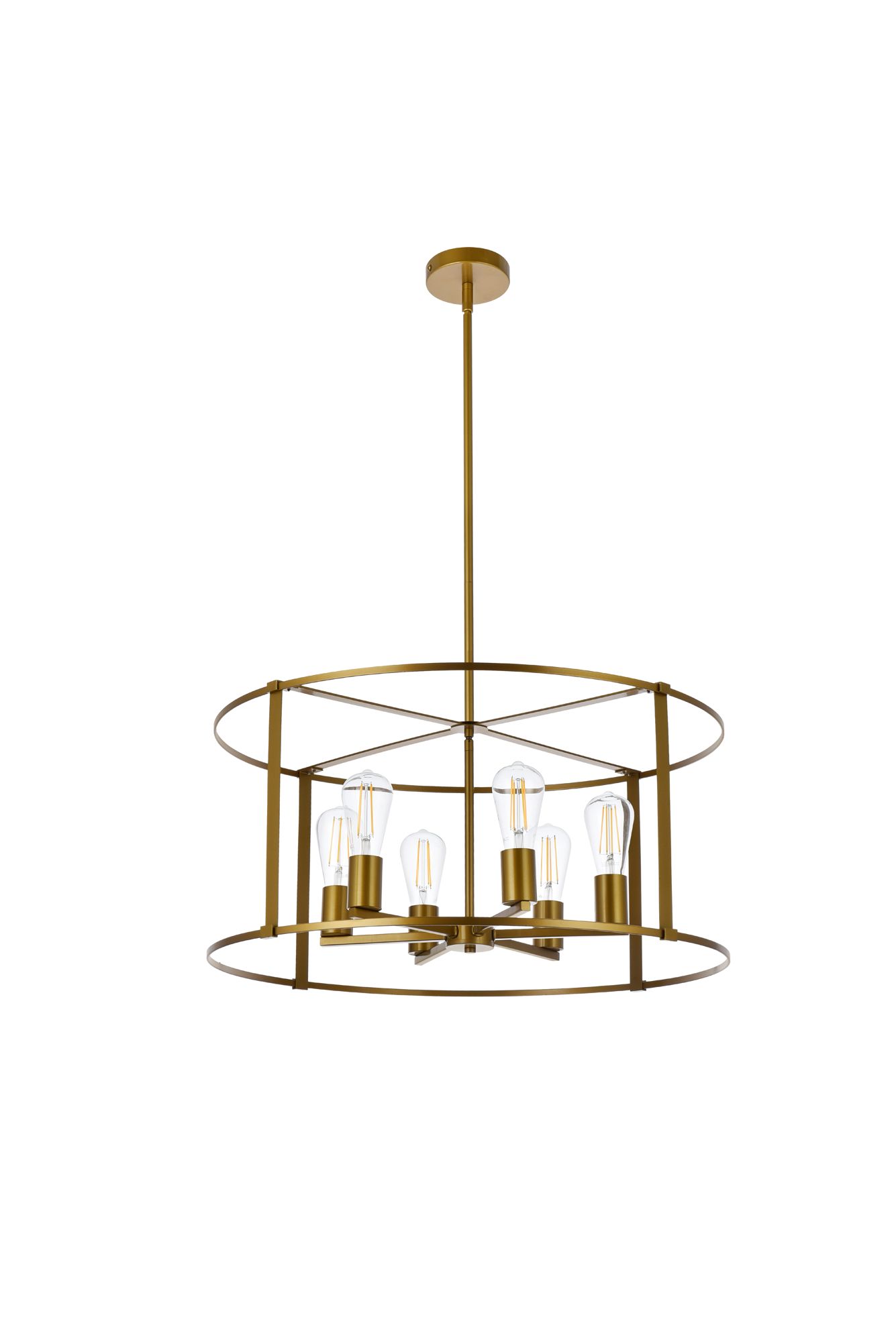 Agnys 6 Lts Pendant In Brass