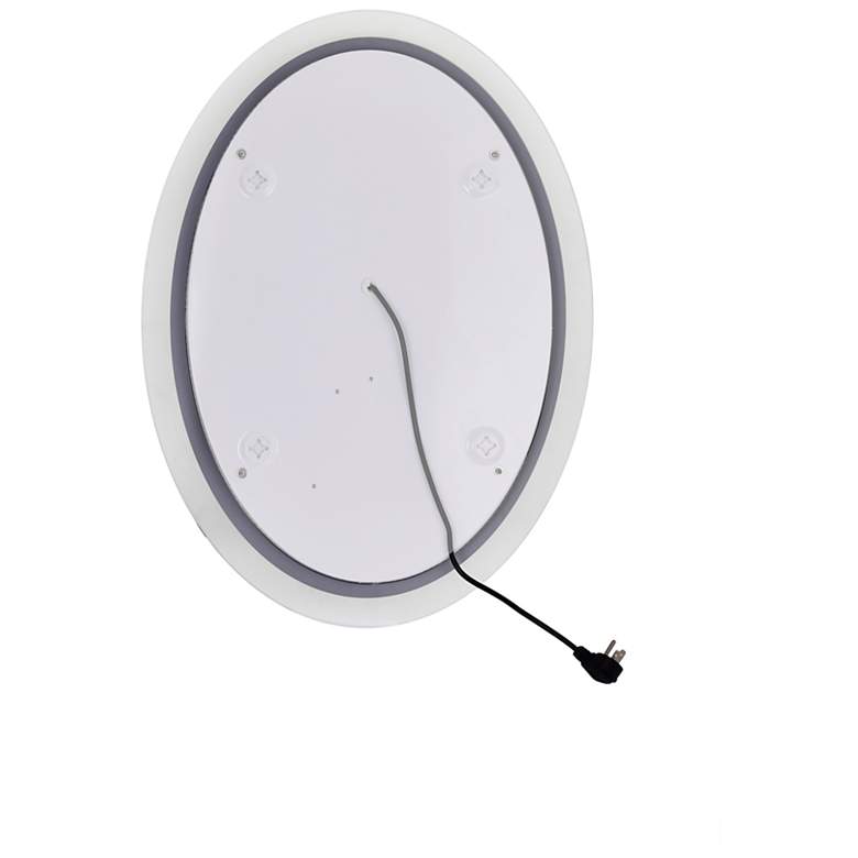 Image 3 Agostino Oval Matte White LED 22 in. Mirror more views