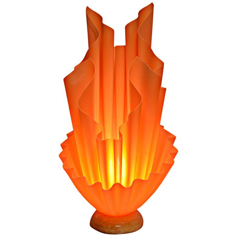 Image 1 Aguilares Hand-Crafted Peach Table Lamp