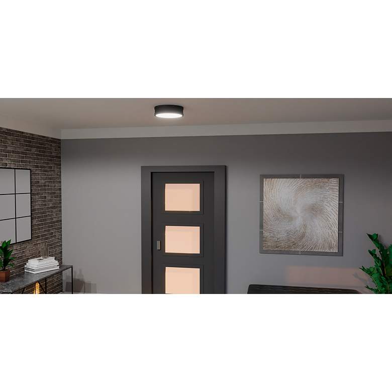Image 3 Ahoy Integrated LED Matte Black Flush Mount Light more views