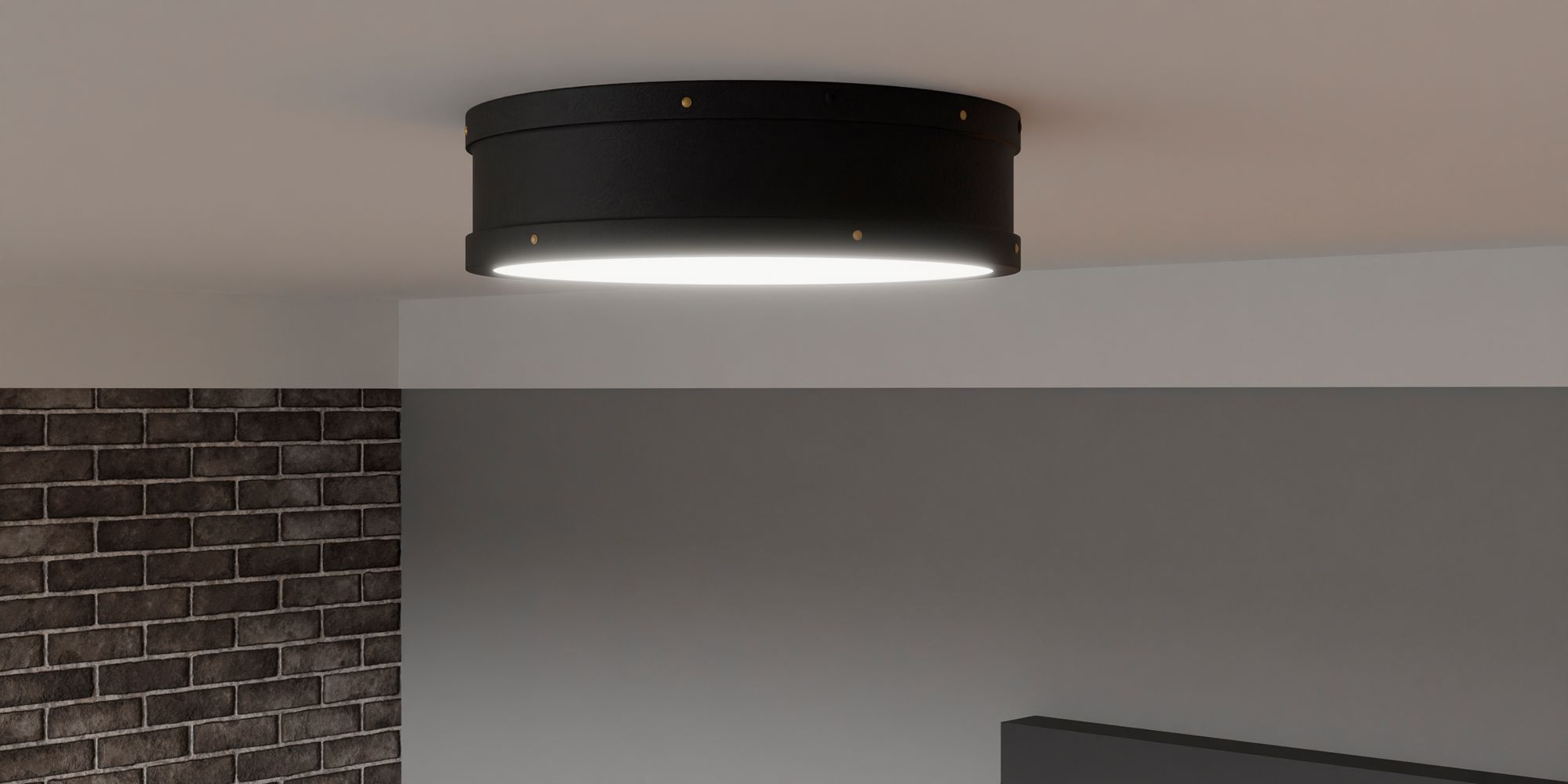 Ahoy Integrated LED Matte Black Flush Mount Light