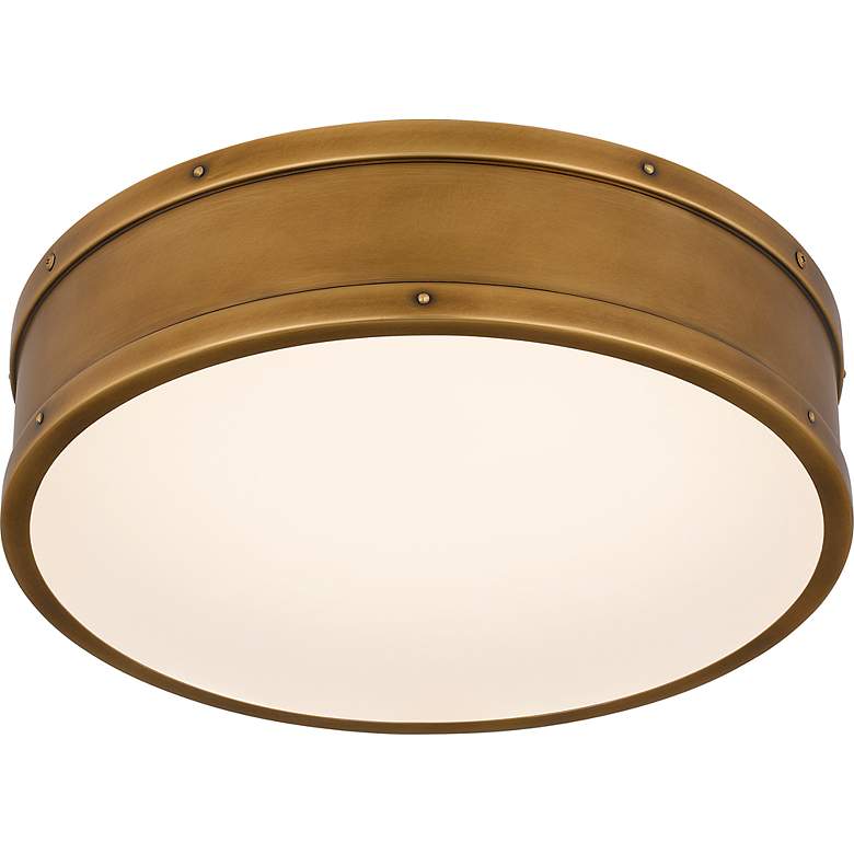 Image 5 Ahoy Integrated LED Weathered Brass Flush Mount more views
