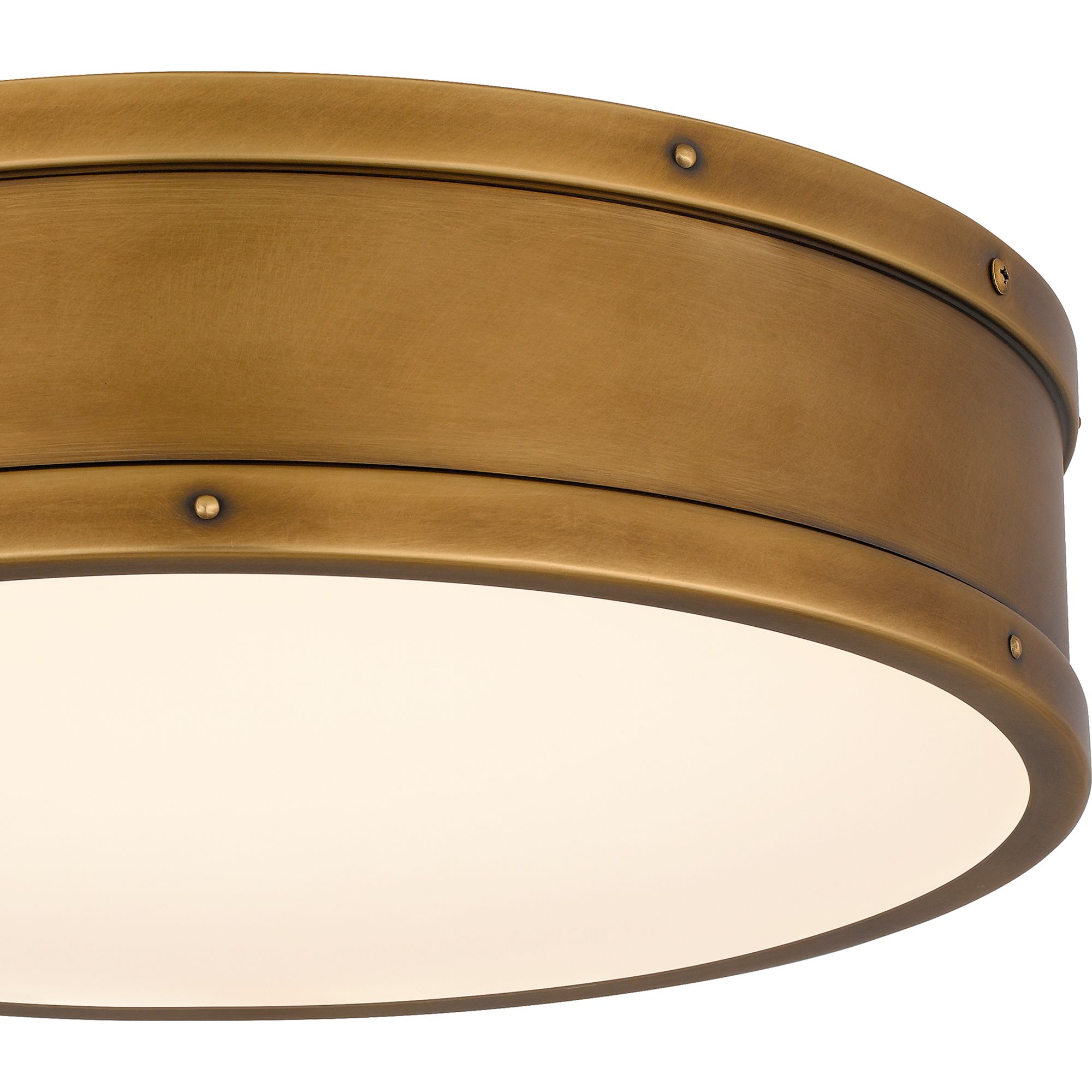 Ahoy Integrated LED Weathered Brass Flush Mount