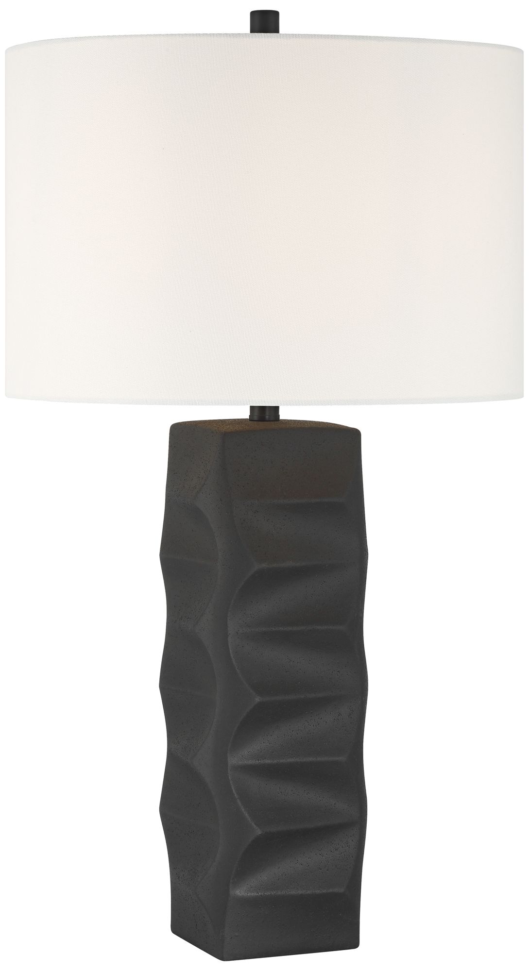 Image 2 Aidan 31" High Modern Black Ceramic Table Lamp with Dimmer