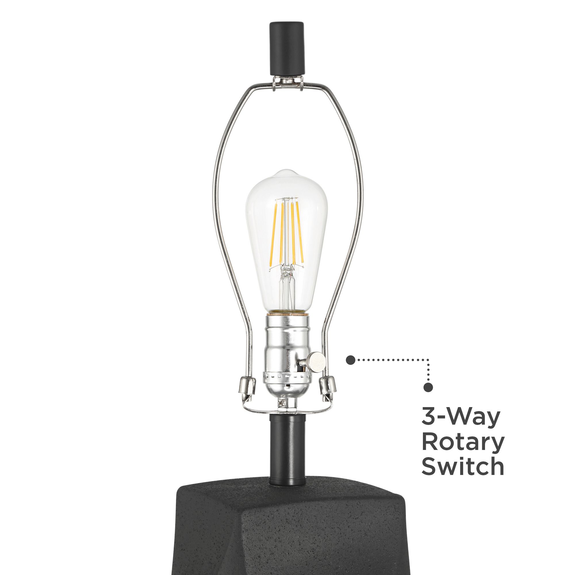 Image 5 Aidan 31" High Modern Black Ceramic Table Lamp with Dimmer more views