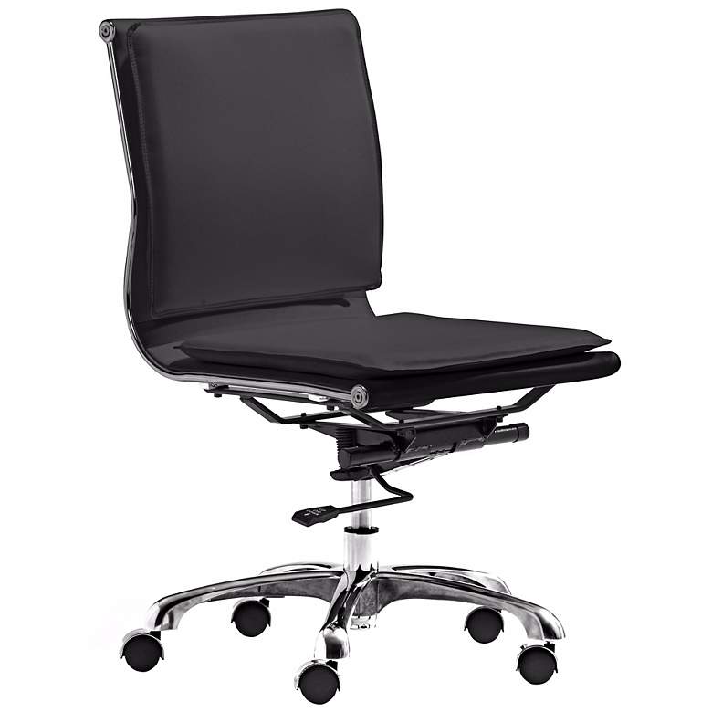 Image 1 Aidan Black Armless Adjustable Office Chair