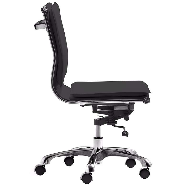 Image 3 Aidan Black Armless Adjustable Office Chair more views