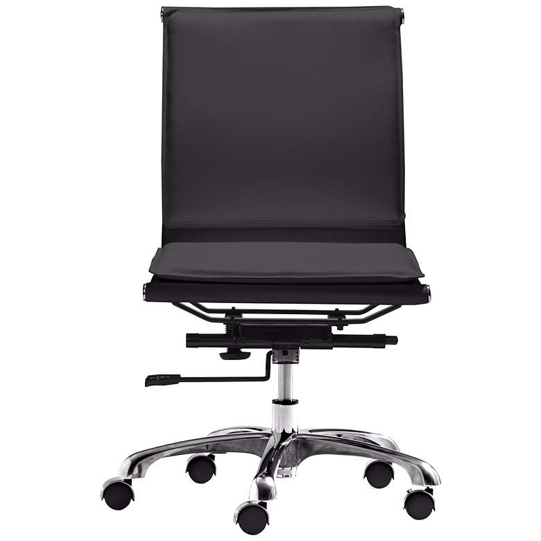 Image 4 Aidan Black Armless Adjustable Office Chair more views