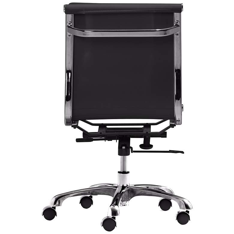 Image 5 Aidan Black Armless Adjustable Office Chair more views