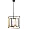 Aideen 13 1/4" Wide Bronze and Gold 4-Light Pendant