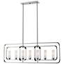 Aideen 42 1/4" Wide Chrome 7-Light Linear Pendant