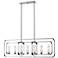 Aideen 42 1/4" Wide Chrome 7-Light Linear Pendant