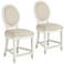 Aiden Allegro 23 1/2" Almond and Vanilla Counter Stools Set of 2