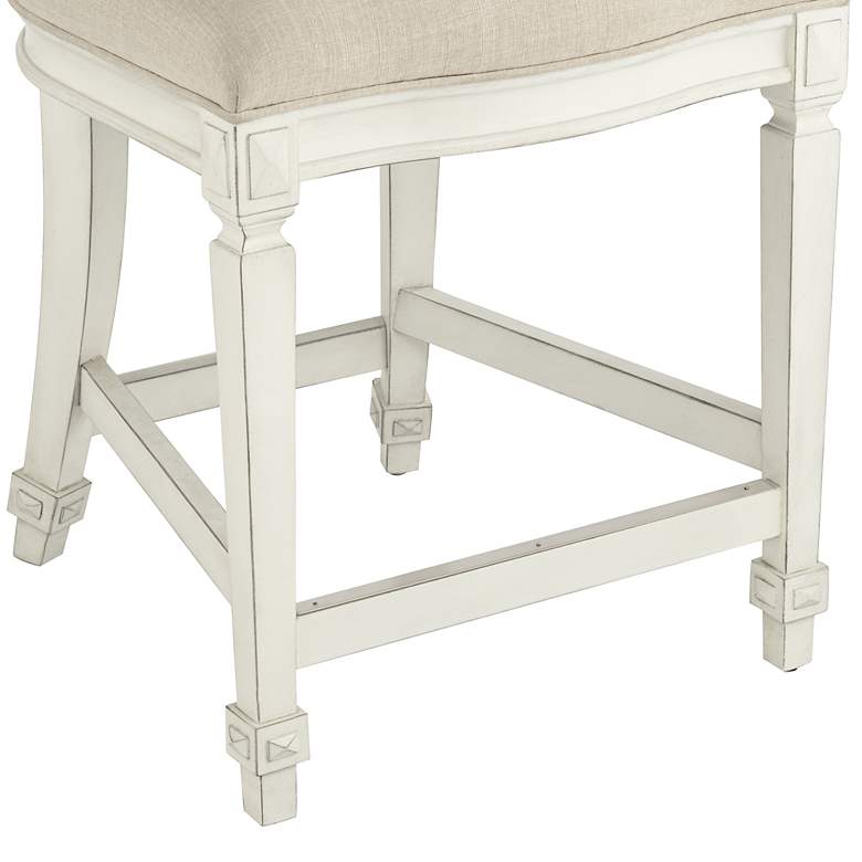 Image 4 Aiden Allegro 23 1/2" Almond and Vanilla Counter Stools Set of 2 more views