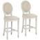 Aiden Allegro 31" Almond and Vanilla Bar Stools Set of 2