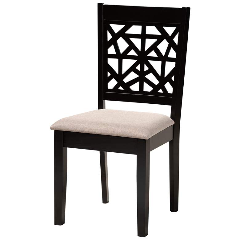 Image 7 Aiden Beige Fabric 5-Piece Dining Table and Chairs Set more views