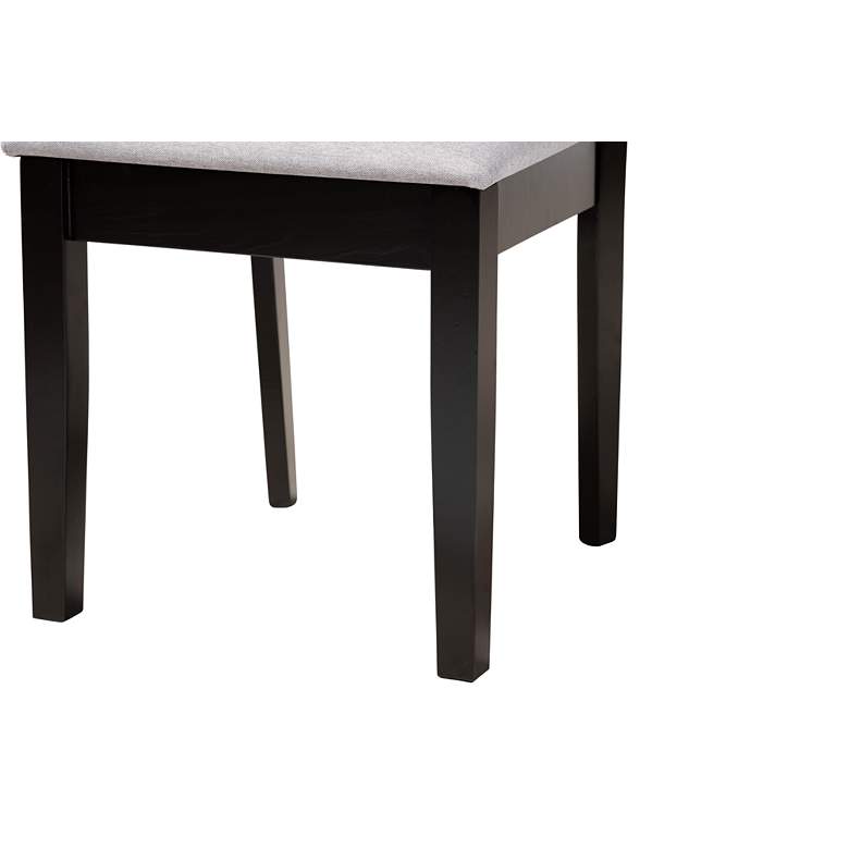 Image 5 Aiden Gray Fabric 5-Piece Dining Table and Chairs Set more views