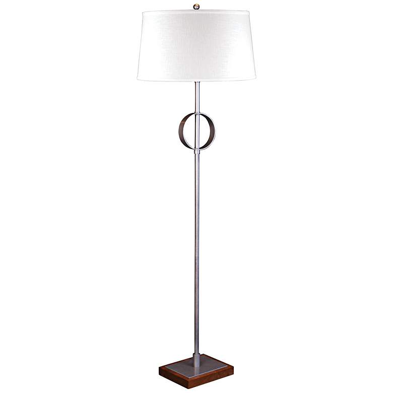 Image 1 Aiden Steel and Wood Floor Lamp