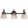 1_Aidtyrtm 22 1/2" Wide Black Brass 3-Light Bath Light