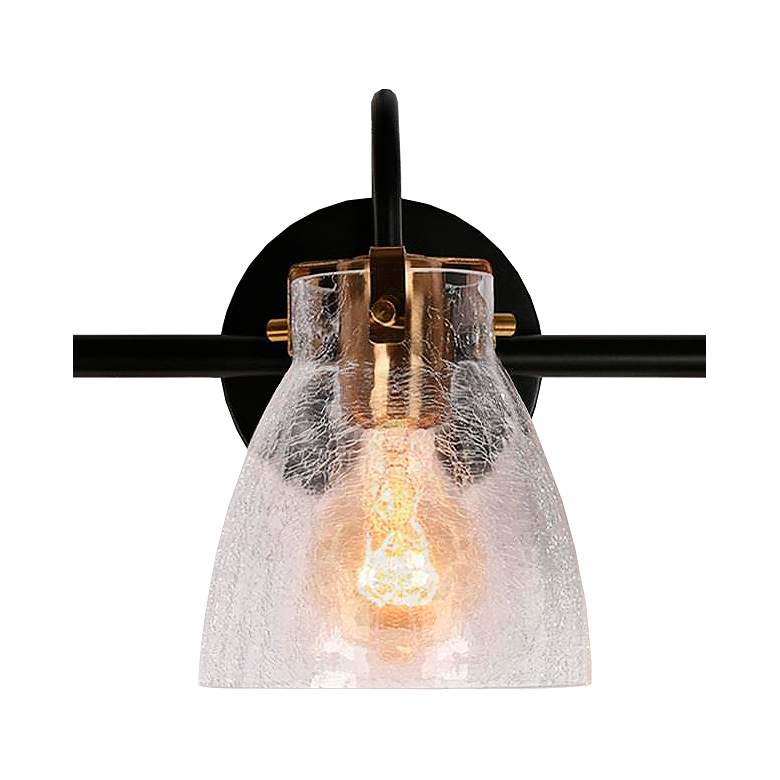 Image 2 Aidtyrtm 22 1/2" Wide Black Brass 3-Light Bath Light more views