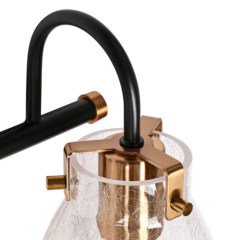 Image 3 Aidtyrtm 22 1/2" Wide Black Brass 3-Light Bath Light more views