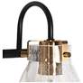 3_Aidtyrtm 22 1/2" Wide Black Brass 3-Light Bath Light more views
