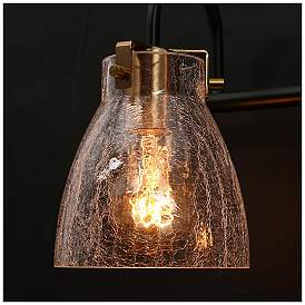 Image5 of Aidtyrtm 22 1/2" Wide Black Brass 3-Light Bath Light more views