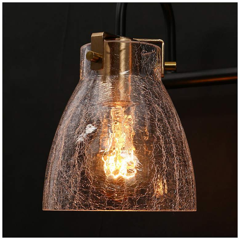 Image 5 Aidtyrtm 22 1/2" Wide Black Brass 3-Light Bath Light more views