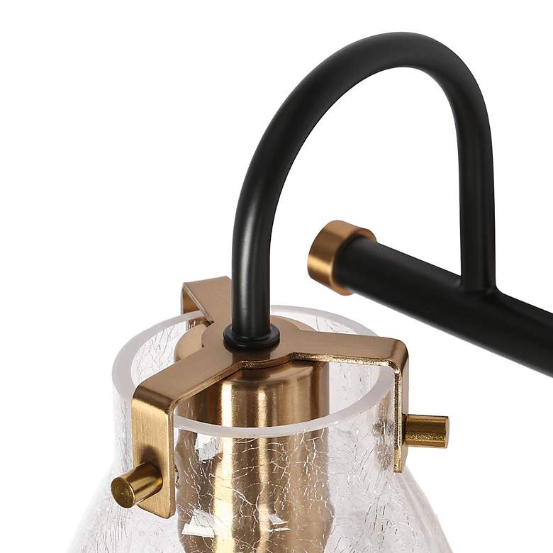 Image 3 Aidtyrtm 30 3/4" Wide Black Brass Metal 4-Light Bath Light more views