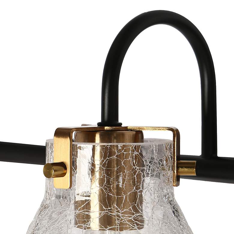 Image 4 Aidtyrtm 30 3/4" Wide Black Brass Metal 4-Light Bath Light more views