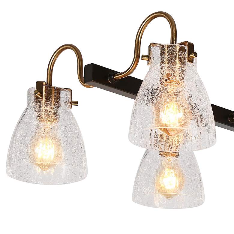 Image 2 Aidtyrtm 37 1/2"W Brass and Black 8-Light Island Chandelier more views