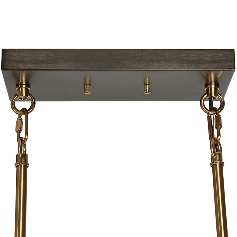 Image 3 Aidtyrtm 37 1/2"W Brass and Black 8-Light Island Chandelier more views