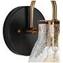 2_Aidtyrtm 8 1/4"H Matte Black and Plating Brass Wall Sconce more views