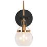 1_Aiglitis 10 1/2"H Matte Black and Plating Brass Wall Sconce