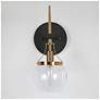 2_Aiglitis 10 1/2"H Matte Black and Plating Brass Wall Sconce more views
