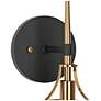 4_Aiglitis 10 1/2"H Matte Black and Plating Brass Wall Sconce more views
