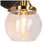 5_Aiglitis 10 1/2"H Matte Black and Plating Brass Wall Sconce more views