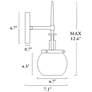6_Aiglitis 10 1/2"H Matte Black and Plating Brass Wall Sconce more views