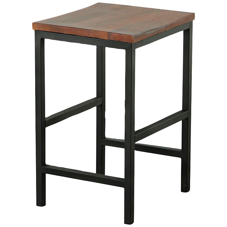 Image 3 Aileen 24" Warm Chestnut Wood Counter Stool