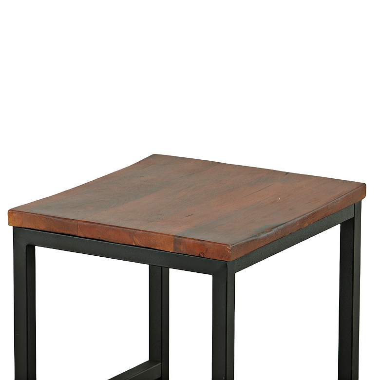 Image 4 Aileen 24" Warm Chestnut Wood Counter Stool more views